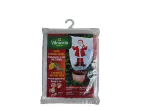 Housse d'hivernage décorée - Père Noël - 1.6 m x 1.6 m